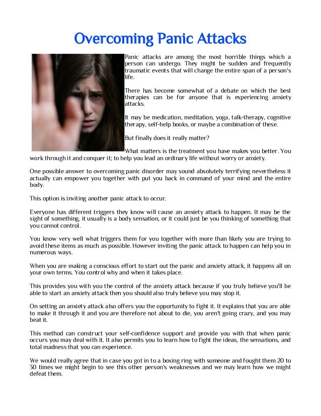 OVERCOMING PANIC ATTACKS